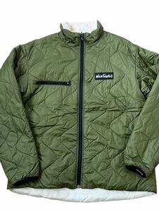 ●●WILD THINGS ワイルドシングス PRIMALOFT プリマロフト リバーシブルジャケット L 緑x白●●