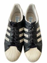 ●●vintage adidas super star アディダス スーパースター 80's G61069 サイズ9/27 黒x白●●_画像7