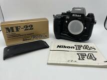 Nikon / ニコン F4S MB-21 / DATA BACK MF-22 / 動作確認済 / 使用説明書付【JS009】_画像1