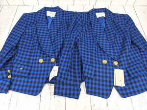 【11yt141】事務服 オフィスウエア レディース KIMIJIMA ブレザー×2点(青×黒 サイズ9)◆美品◆n71