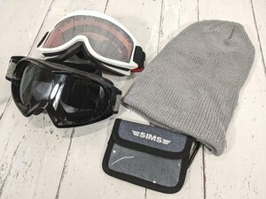 【12yt029】スノーボード用品 DEES ゴーグル◆XDS ゴーグル◆BURTON バートン ニット帽子 グレー