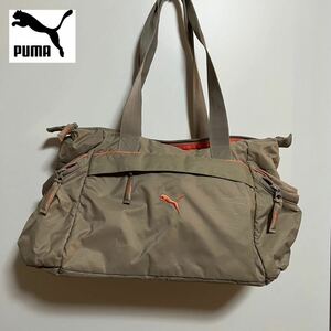 ST■ PUMA プーマ レディース ハンドバッグ トートバッグ バッグ ベージュ オレンジ カバン ナイロン RN62200/CA06311 軽量 収納力 大容量 