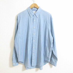 美品 23SS THE SHINZONE シンゾーン DADDY SHIRT ダディシャツ 長袖 ボタンダウン シャンブレーシャツ オーバーサイズ RS インディゴ