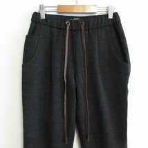 美品 BRUNELLO CUCINELLI ブルネロクチネリ ドロスト クロップド丈 イージーパンツ スウェットパンツ 36 チャコールグレー_画像3