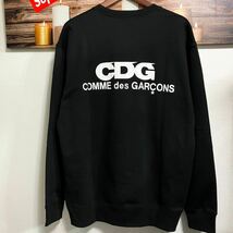 新品 CDG comme des garcons sweatshirt black コムデギャルソン スウェット トレーナー 黒 XL_画像1