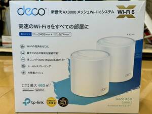 【美品】 TP-Link メッシュWiFi ルータ Deco X60 2-Pack AX3000 6ストリーム WiFi6 IEEE802.1ax 