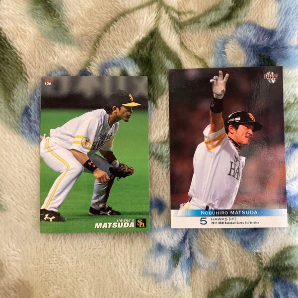 【引退選手】松田宣浩 カード 2014 プロ野球チップス & 2011 BBM