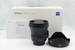 ★☆全額返金保証！最速発送！【Zeiss Milvus 15mm F2.8 ZE Canon EF Mount 動作確認済 美品】★☆（202311-25548-kaitori）