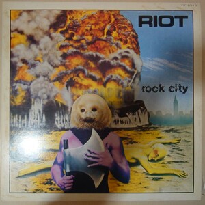 LP☆ライオット/怒りの廃墟 ROCK CITY［プロモ白ラベル見本盤/VIP-6510/1978年/RIOT］