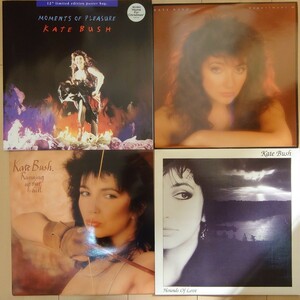 12インチ☆KATE BUSH 英UK盤 4セット〜MOMENTS OF PLEASURE ポスター仕様、Experiment Ⅳ他・ケイト・ブッシュ