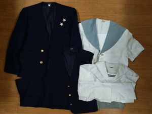 岡山県 就実高校 女子制服 HANAE MORI ハナエモリ　165A(B83)　6点セット　セーラー服　卒業生保管品