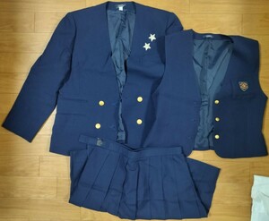 岡山県 就実高校 女子制服 HANAE MORI ハナエモリ　175A　3点セット　セーラー服　大きいサイズ