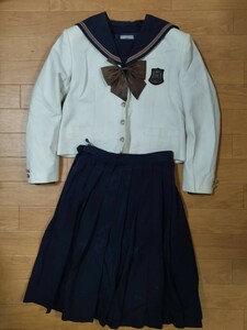 岡山県[岡山南高等学校]　女子制服　170A　冬服上下・白ベスト　卒業生保管品 President　スカート(66.60)