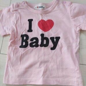 Tシャツ ピンク 半袖 70