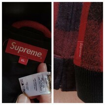 ★【Supreme】シュプリーム★赤レッド×黒ブラック★チェック柄★お洒落カッコ可愛い★ウール暖か★フード付きジャンパーブルゾンアウター_画像10