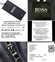 19万新品◆48＝M◆BOSS ヒューゴボス 羊革ジップアップブルゾン紺 1円_画像9