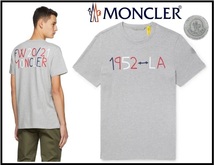 7万新品本物◆モンクレールジーニアス◆M◆2MONCLER 1952灰レタリングロゴTシャツ1円_画像1