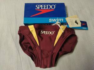未使用 新古品 SPEEDO スピード 競泳 水着 140サイズ エンジ　送料無料