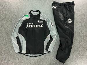 Wl361 ATHLETA T,A,F,A アスレタ サッカー フットサル ウィンドブレーカー ジャージ セットアップ 上下 ストレッチ 黒 メンズ L