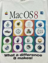 Wl119 USA製 TULTEX Apple MAC OS8 Computer アップル コンピューター ノベルティ Tシャツ 白 L レインボーロゴ Think Different_画像5