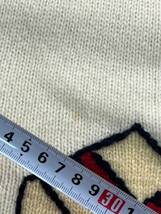Wl285 正規品 SINA COVA シナコバ クルーネック ニット セーター グラフィック デザイン オフホワイト ワッペン 刺繍 メンズ L_画像9