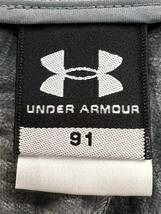 Wl297 UNDER ARMOUR アンダーアーマー ゴルフウェア スラックス チェック ストレッチ パンツ 灰 刺繍 メンズ 91 大きいサイズ_画像9