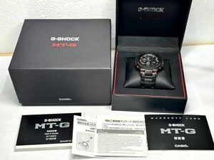 [] 美品 中古 稼働品 CASIO カシオ G-SHOCK ジーショック MTG-B1000XBD-1AJF Carbon Bezel Bluetooth搭載 電波ソーラー コマ無し