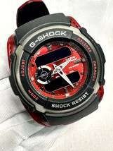 [2400] 電池切れ 動作未確認 CASIO カシオ G-SHOCK G-300L／赤 クォーツ 腕時計 中古_画像1