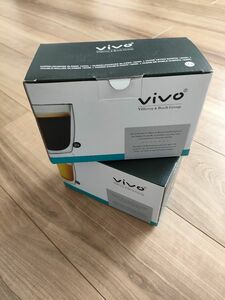 新品未使用 Vivo ダブルウォールグラス　耐熱グラス　2個×2セット　180m2個l×2 計4個 ヴィボグラス