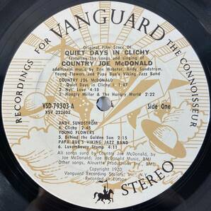 ヘンリー・ミラーの性生活／クリシーの静かな日々 (1970) カントリー・ジョー・マクドナルド 米盤LP Vanguard VSD-79303 Cutoutの画像4