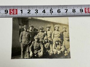 軍隊 生写真 「陸軍歩兵 集合写真 満州」帝国陸軍 旧日本軍 軍隊 古写真