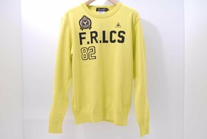 coco★新品★ルコック★長袖クルーネックセーター★ニット★黄緑★ライム★LL★大きいサイズ※レターパックプラス発送可★55067