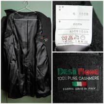 【極美品】DESii MODE デジモード カシミヤ100％ ステンカラーコート [skuuu紳士] 日本製 92A5 イタリア製生地使用 チャコールグレー_画像8