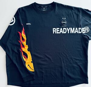 F.C.Real Bristol x READYMADE LOGO L/S BAGGY TEE サイズL BLACK SOPH. ブリストル ソフ fragment フラグメントSEQUEL サッカー ブラック 