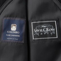 新品 サビルロウ イタリア製 COLOMBO 極上 ピュア カシミヤ ステンカラー コート L 黒 【J56039】 秋冬 メンズ SAVILE ROW サヴィル ロウ_画像10