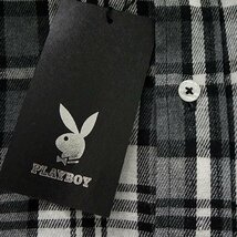 新品 プレイボーイ 23年秋冬 起毛 ビエラ チェック シャツ M 【33043_99-2】 PLAYBOY メンズ 長袖 フランネル ネルシャツ ボタンダウン_画像8