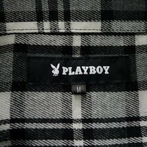 新品 プレイボーイ 23年秋冬 起毛 ビエラ チェック シャツ M 【33043_99-2】 PLAYBOY メンズ 長袖 フランネル ネルシャツ ボタンダウン_画像10