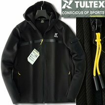 新品 タルテックス 撥水 ストレッチ カルゼ ジャージー パーカー M 黒 【2-2525_10】 TULTEX メンズ ブルゾン フーディ スポーツ_画像1