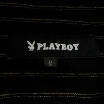 新品 プレイボーイ 23年秋冬 起毛 ビエラ ストライプ シャツ M 【33042_99】 PLAYBOY メンズ 長袖 フランネル ネルシャツ ボタンダウン_画像10