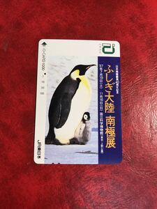 C181 1穴 使用済み イオカード JR東日本　ふしぎ大陸　南極展　ペンギン　