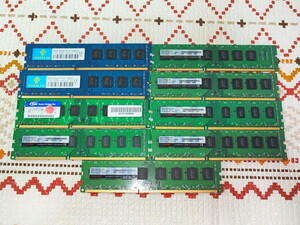 メモリ DDR3-1600 PC3-12800 8GB 9枚 デスクトップ パソコン ジャンク まとめ 大量 匿名