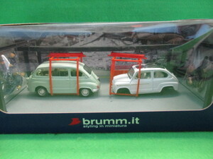 【在庫１点のみ】 ブルム brumm Fiat 600 Multipla フィアット ムルティプラ 1964 ライン レール 1/43 ミニカー新品 未使用