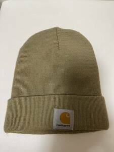 美品◆カーハート CARHARTT ニットキャップ ニット帽 帽子 ブラウン