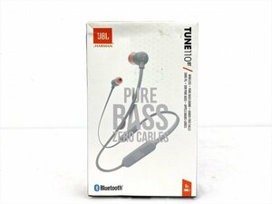 【新品】JBL TUNE110BT グレー ワイヤレスイヤホン マイクリモコン付 箱 C709