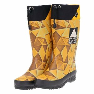  the first rubber made in Japan rain boots poly- gonW8 yellow 28.0.