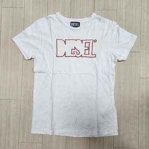 〈ディーゼルキッズ/DIESEL KIDS〉150cm(12) ロゴ Tシャツ/ホワイト白