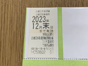 ★☆ 近鉄 株主優待乗車券 1枚分 2023年12月末まで有効 送料63円～ 1回 近鉄名古屋 大阪難波 宇治山田 賢島 伊勢志摩 18きっぷと併用お供に