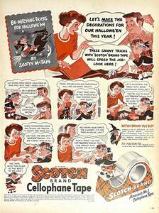 1951年3M ScotchアメリカNo.1のセロハンテープ/ヴィンテージ雑誌広告オリジナル・ポスター