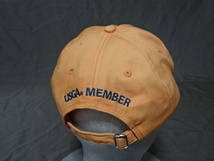 激レア USA購入 全米オープン ゴルフ選手権 【U.S. OPEN 2015】【CHAMBERS BAY】 【USGA MEMBER】ロゴ刺繍入りキャップ 中古良品 オレンジ_画像5