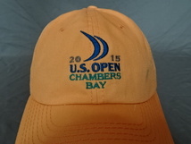 激レア USA購入 ゴルフ4大メジャー大会 全米オープン ゴルフ 【U.S. OPEN 2015】【CHAMBERS BAY】【USGA MEMBER】 ロゴ刺繍入りCAP 中古品_画像1